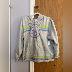 Disney Winnie The Pooh Gray Zip Up Hoodie
